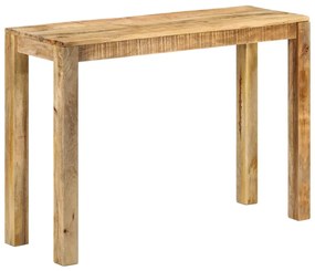 Tavolo Consolle 110x35x76 Cm İn Legno Massello Di Mango Grezzo /