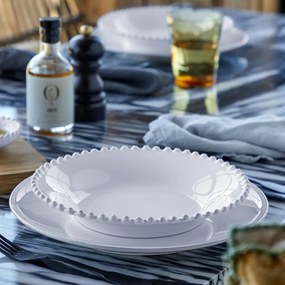 Piatto fondo in gres bianco , ⌀ 24 cm Pearl - Costa Nova