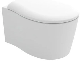 Vaso WC sospeso OLYMPIA CERAMICA soft, sedile incluso P 55 x L 36 cm bianco