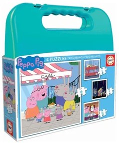 Set di 4 Puzzle   Peppa Pig Cosy corner         16 x 16 cm