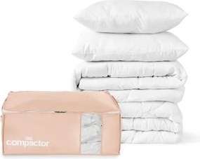 Set di organizer per vestiti sottovuoto in plastica 3 pz 65x45x27 cm Pink Edition - Compactor