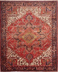 Heriz Tappeto persiano 280x340 Rosso (Iran) Annodato A Mano
