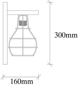 Applique  EREBOS 1xE27/40W/230V