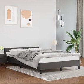 Giroletto Con Testiera Senza Materasso Grigio 120x200 Cm /