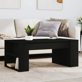 Tavolino Da Salotto Nero 102x55x42 Cm İn Legno Multistrato /