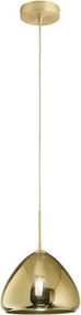 Lampadario Glamour Glow D.25 ottone paralume ambrato E27 LA MIA LUCE