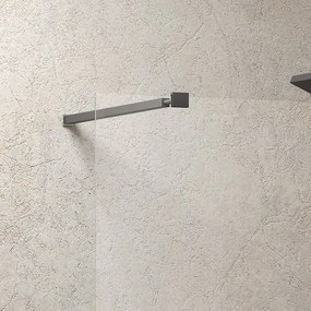 Parete doccia walk in 50 cm con profilo nero opaco | KW-100B - KAMALU
