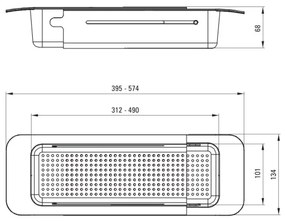 Deante ZZB_N00L - Cestello estraibile per lavello 57,4x13,4 cm nero