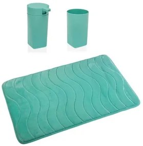 Set da Bagno Versa Azzurro polipropilene 45 x 2 x 75 cm Moderno