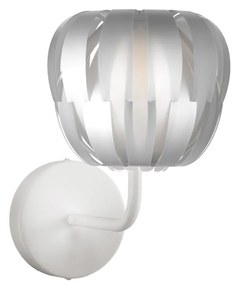 Applique Moderna Queen Polilux ® Argento E Metallo 1 Luce E14