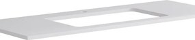 Top per lavabo semincasso Niwa 18058-MM L 120 x H 1.8 x P 46 cm laccato opaco bianco truciolare