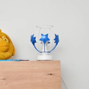 Lampada da tavolo per bambini STARS 1xE27/15W/230V blu/bianco