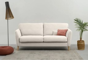 Divano in velluto a coste bianco 170 cm Paris - Scandic