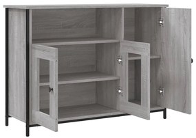 Credenza grigio sonoma 100x35x75 cm in legno multistrato