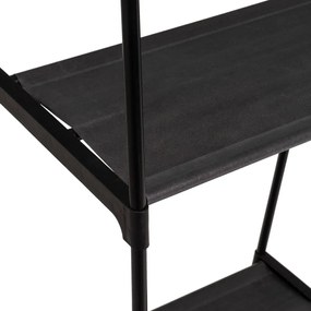 Stand appendiabiti nero in metallo su ruote 84x43x156 cm – Casa Selección