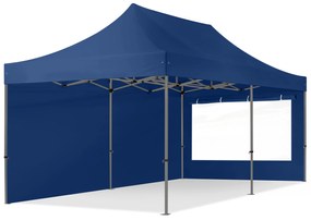 TOOLPORT 3x6m gazebo pieghevole con laterali (finestre panoramiche), PREMIUM acciaio, blu scuro - (600068)