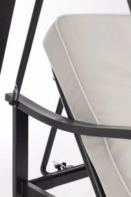 Dondolo da giardino color antracite/beige in metallo Taurus – Bizzotto