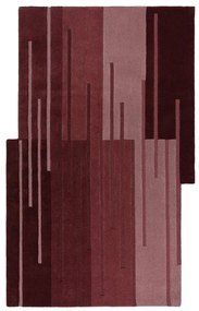 Tappeto in lana bordeaux tessuto a mano 150x240 cm Split Ombre Shaped - Flair Rugs