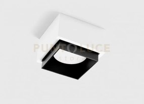 Syme lampada da soffitto 1 luce quadrata nero in gesso