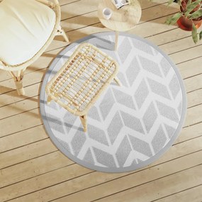 Tappeto Da Esterno Arakıl Grigio Ø120 Cm İn Pp /
