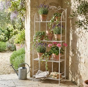 ELEONORE - scaffale 4 piani stile provenzale in ferro verniciato