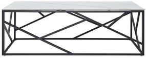 Tavolino in ceramica e Metallo Effetto marmo Bianco e Nero - MELRONE di PASCAL MORABITO