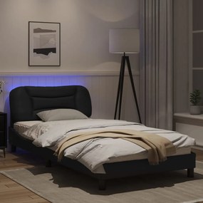 Giroletto con luci led nero 100x200 cm in similpelle