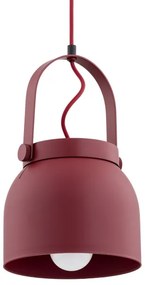 Argon 8282 - Lampadario a sospensione con filo LOGAN 1xE27/15W/230V diametro 20 cm rosso
