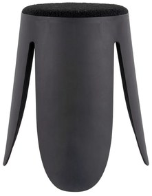 Sgabello in plastica nera Savor - Leitmotiv