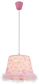 Globo 15720 - Lampadario a sospensione per bambini TARSO 1xE27/60W/230V rosa