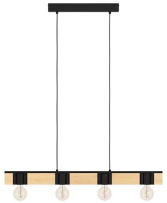 Eglo 43902 - Lampadario a sospensione con filo BAILRIGG 4xE27/40W/230V