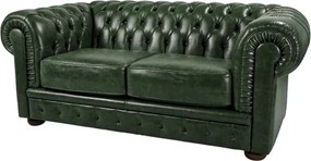 Divano 2 Posti Royal Chesterfield L175 cm in Pelle Vintage - Verde