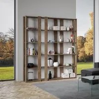 Libreria Moderna 5 Ripiani 178x36x204 cm in nobilitato Marrone