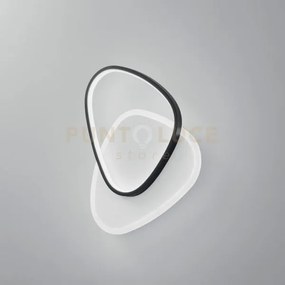 Plafoniera led ayrton tondeggiante nera 42w 4500lm cct 3000k 4000k ...