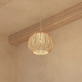 Atmosphera - Lampadario a sospensione con filo KITA 1xE27/40W/230V rattan