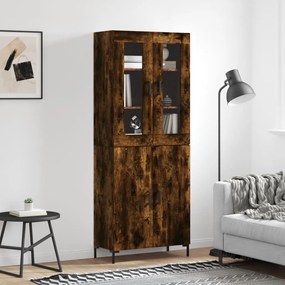 Credenza Rovere Fumo 69,5x34x180 Cm İn Legno Multistrato /