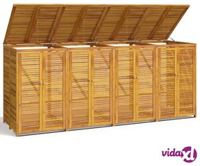 vidaXL Copribidone Quadruplo 210x89x117 cm in Legno Massello di Acacia