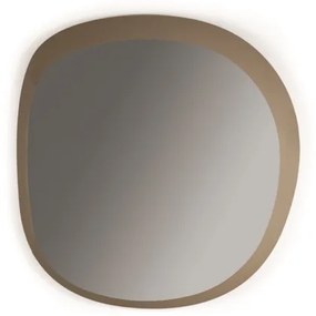 Specchio sagomato 120x123 cm FILL con cornice Bronzo e vetro Fumč