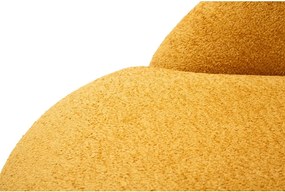 Poltrona color senape con rivestimento in bouclé Ginerva – Mauro Ferretti