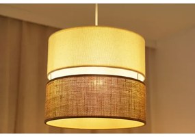 Brilagi - Lampadario a cavo ROYAL YUTE 1xE27/15W/230V Ø 25 cm beige crema