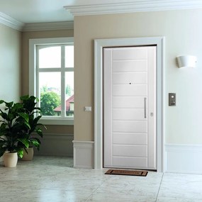 Porta blindata DI.BI. Ariel L 90 x H 210 cm bianco apertura sinistra