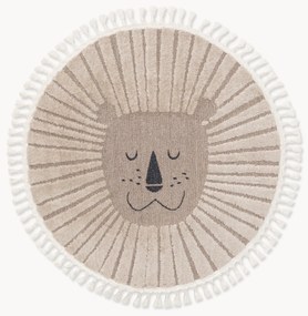 Tappeto rotondo per bambini con nappe e motivo in rilievo Momo