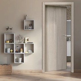 Porta interna a battente Cedar Inserti in MDF colore beige, L 70 x H 210 cm, apertura a sinistra