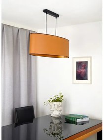 Duolla - Lampadario a sospensione con filo OVAL VEGAN 2xE27/15W/230V marrone