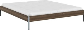 Letto matrimoniale marrone in pino massiccio con rete inclusa 180x200 cm Core – Karup Design