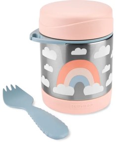 Skip Hop - Contenitore termico per alimenti con cucchiaio/forchetta SPARK STYLE 325 ml arcobaleno