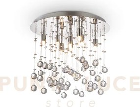 Moonlight lampadario a soffitto cromo e cristallo 8 luci attacco g9...
