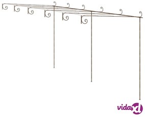 vidaXL Pergolato da Giardino Marrone Anticato 6x3x2,5 m in Ferro