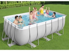 Set Piscina Power Steel Rettangolare 412x201x122 Cm /