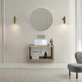 Mobile bagno sospeso aperto 60 cm Master rovere miele